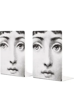 FORNASETTI Buchstützen mit Gesichtsmotiv