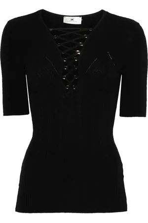 Elisabetta Franchi T-Shirt mit Schnürung