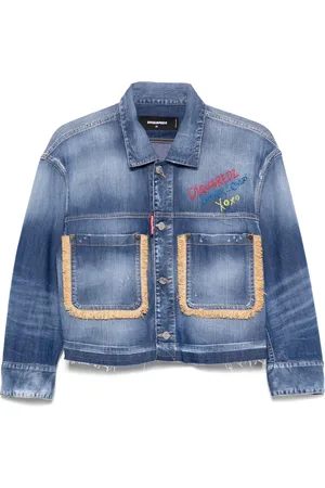 Dsquared2 Jeansjacke mit Fransen