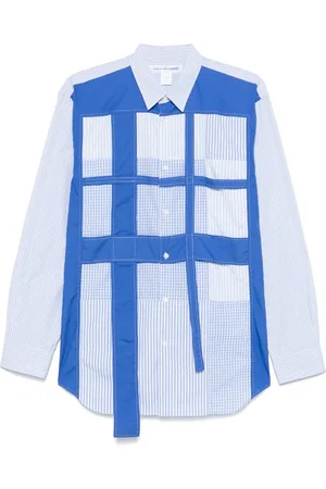 Comme des Garçons Gestreiftes Hemd im Patchwork-Look