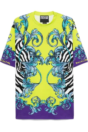 VERSACE T-Shirt mit Zebra Barocco-Print