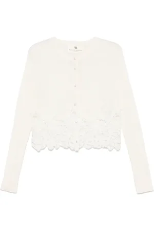ERMANNO SCERVINO Cardigan mit Spitzeneinsätzen