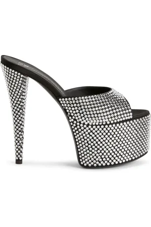 Giuseppe Zanotti Aida Pantoletten mit Kristallen 150mm
