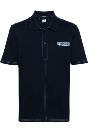 C.P. Company Poloshirt mit Logo-Stickerei