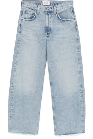 AGOLDE Ausgefranste Low Curve Jeans