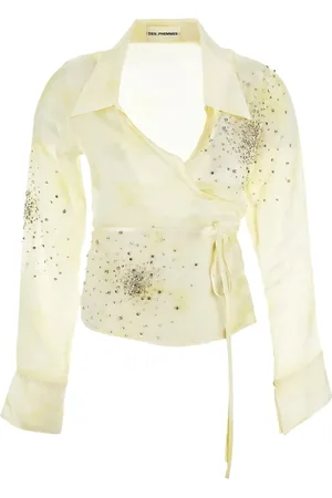 Des Phemmes Bluse mit Kristallverzierung
