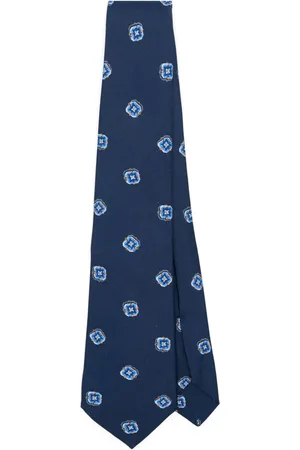 Kiton Gemusterte Seidenkrawatte