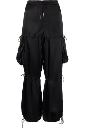 Anna Sui Gerade Hose in Satinoptik