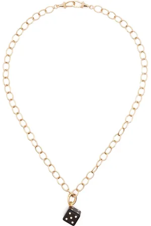Marie Lichtenberg 18kt Dado Gelbgoldhalskette mit Diamant