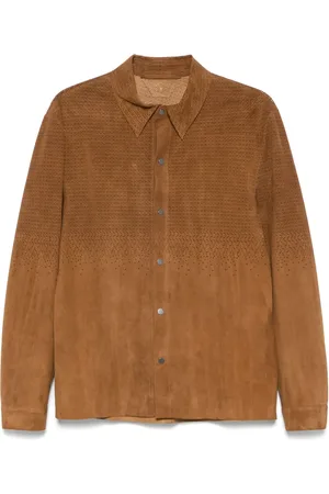 SALVATORE SANTORO Perforierte Hemdjacke