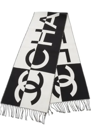 CHANEL 1986-1988 Schal mit Logo-Intarsie