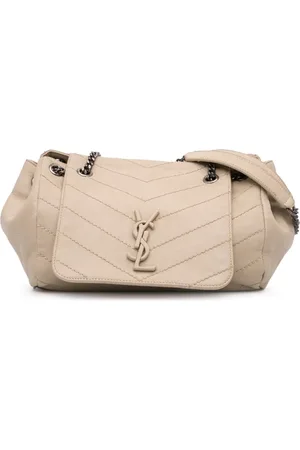 Saint Laurent 2018 kleine Chevron Nolita Schultertasche aus Lammleder mit Monogramm