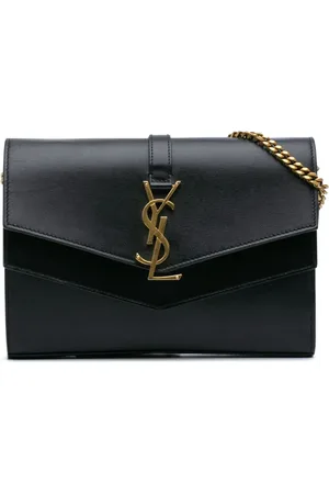 Saint Laurent 2019 Monogram Sulpice Wallet on Chain Umhängetasche aus Leder