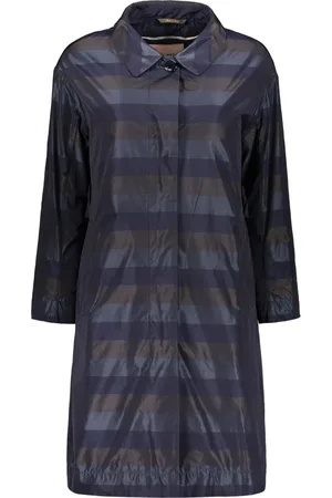 MOORER Gestreifter Trenchcoat