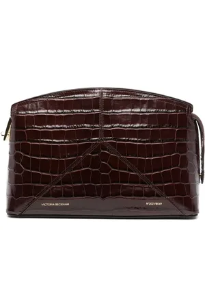 Victoria Beckham Clutch mit Kroko-Prägung
