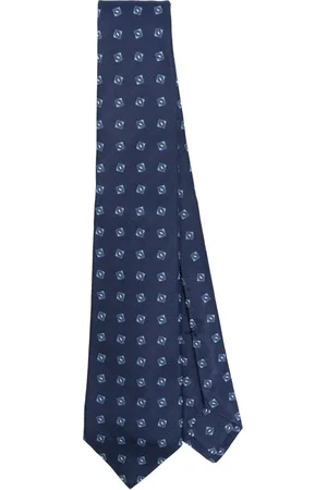 Kiton Gemusterte Seidenkrawatte
