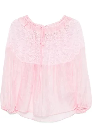 Ermanno Firenze Bluse mit Spitzendetail