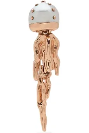 Bibi van der Velden 18kt rose gold Mini Jellyfish pearl earrings