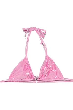 BLUMARINE Laminiertes Rose Bikinioberteil