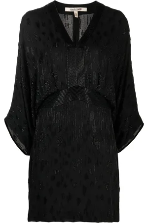 Roberto Cavalli Seidenkleid mit Perlen