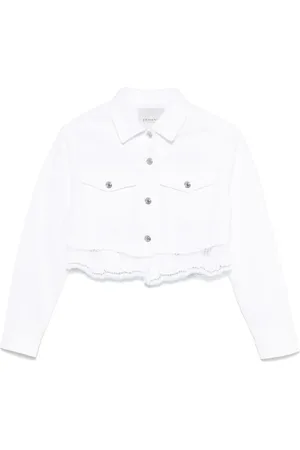 Ermanno Firenze Cropped-Jacke mit Rundhalsausschnitt