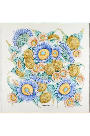 Salvatore Ferragamo Seidenschal mit Sonnenblumen-Print