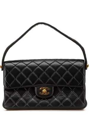 CHANEL 1994-1996 gesteppte Double Sided Flap Handtasche aus Lammleder