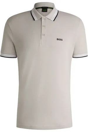 HUGO BOSS Poloshirt mit gestreiftem Kragen