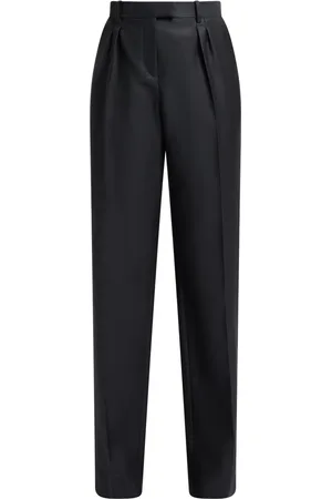 Tom Ford Klassische Woll-Seiden-Twill-Hose mit Falten