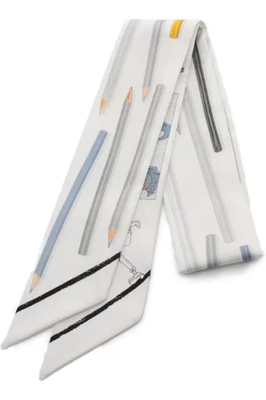 Hermès 2010s A Vos Crayons Carre Libre Twilly Seidenschal