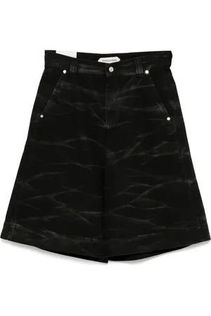 Namacheko Jeans-Shorts mit Zebramuster