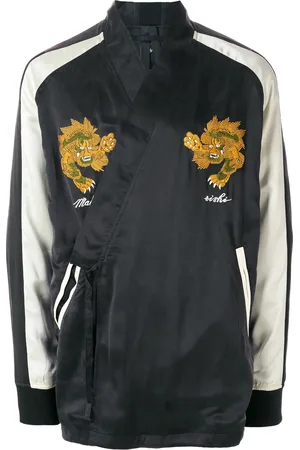 Maharishi Bestickte Jacke mit Wickeloptik