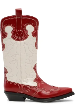 Ganni Cowboystiefel aus Leder