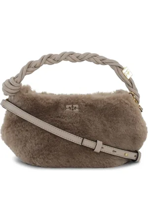 Ganni Kleine Bou Handtasche aus Faux Fur