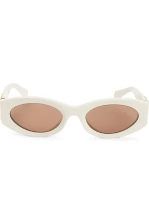 Miu Miu Ovale Sonnenbrille mit Logo-Detail