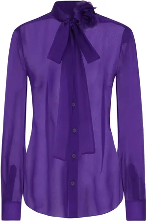 Dolce & Gabbana Schluppenbluse aus Seiden-Chiffon
