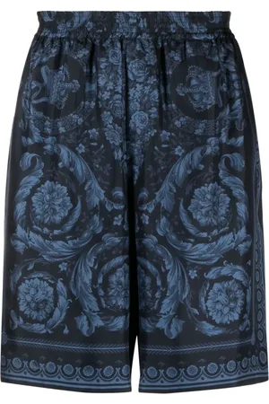 VERSACE Shorts aus Seide mit Barocco-Print