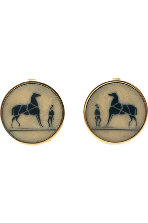 Hermès 20th Century Caleche Horse Clip On Ohrclips