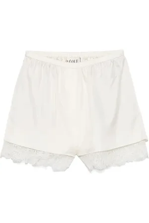 Rohe Shorts aus Seide mit Spitze