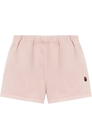 A Bathing Ape Logo-embroidered track shorts