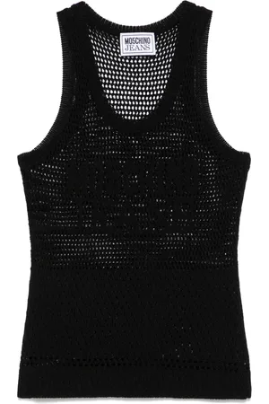 Moschino Oberteil mit Lochstrickmuster