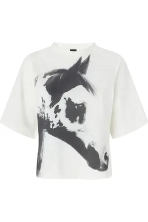 Pinko T-Shirt mit Pferde-Print