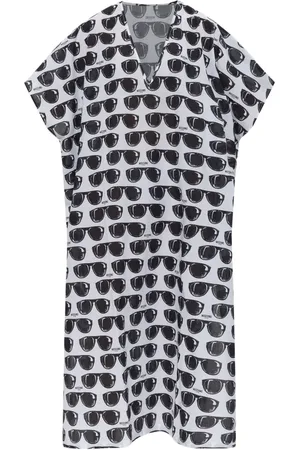 Moschino Maxikleid mit Sonnenbrillen-Print