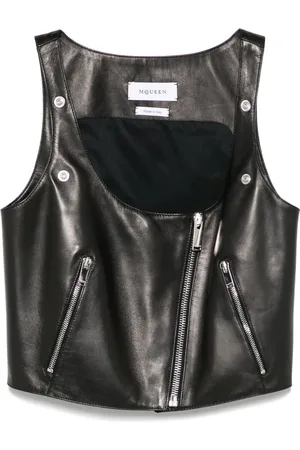 Alexander McQueen Oberteil aus Leder