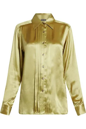 Tom Ford Seidenbluse mit Biesenfalten