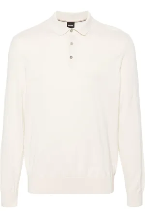 HUGO BOSS Langärmeliges Poloshirt aus Bio-Baumwolle