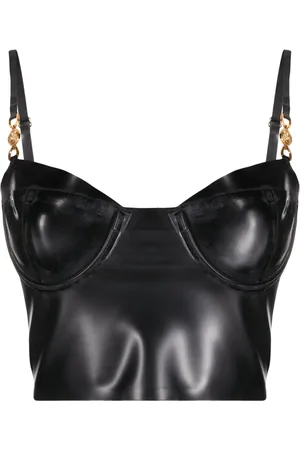 VERSACE Bustier aus Lackleder