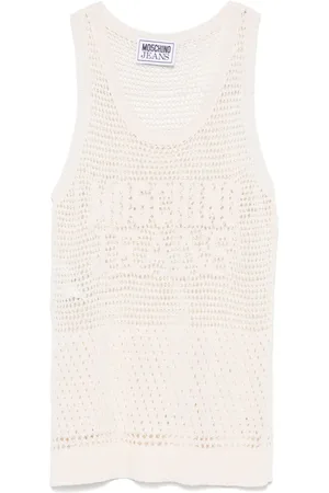 Moschino Oberteil mit Lochstrickmuster