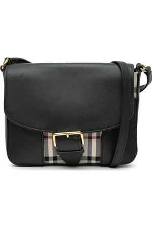 Burberry 2000-2017 kleine Haymarket Check Dickens Umhängetasche aus Leder