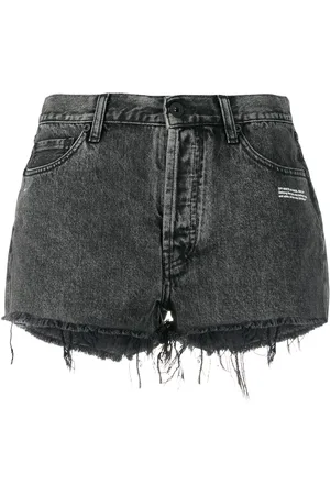 OFF-WHITE Jeansshorts mit Slogan-Print